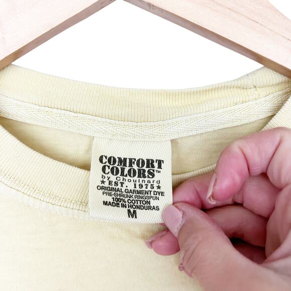 Comfort Colors Ivory Ella Yellow Elephant Long Sleeve Shirt Sz M - Picture 2 of 3